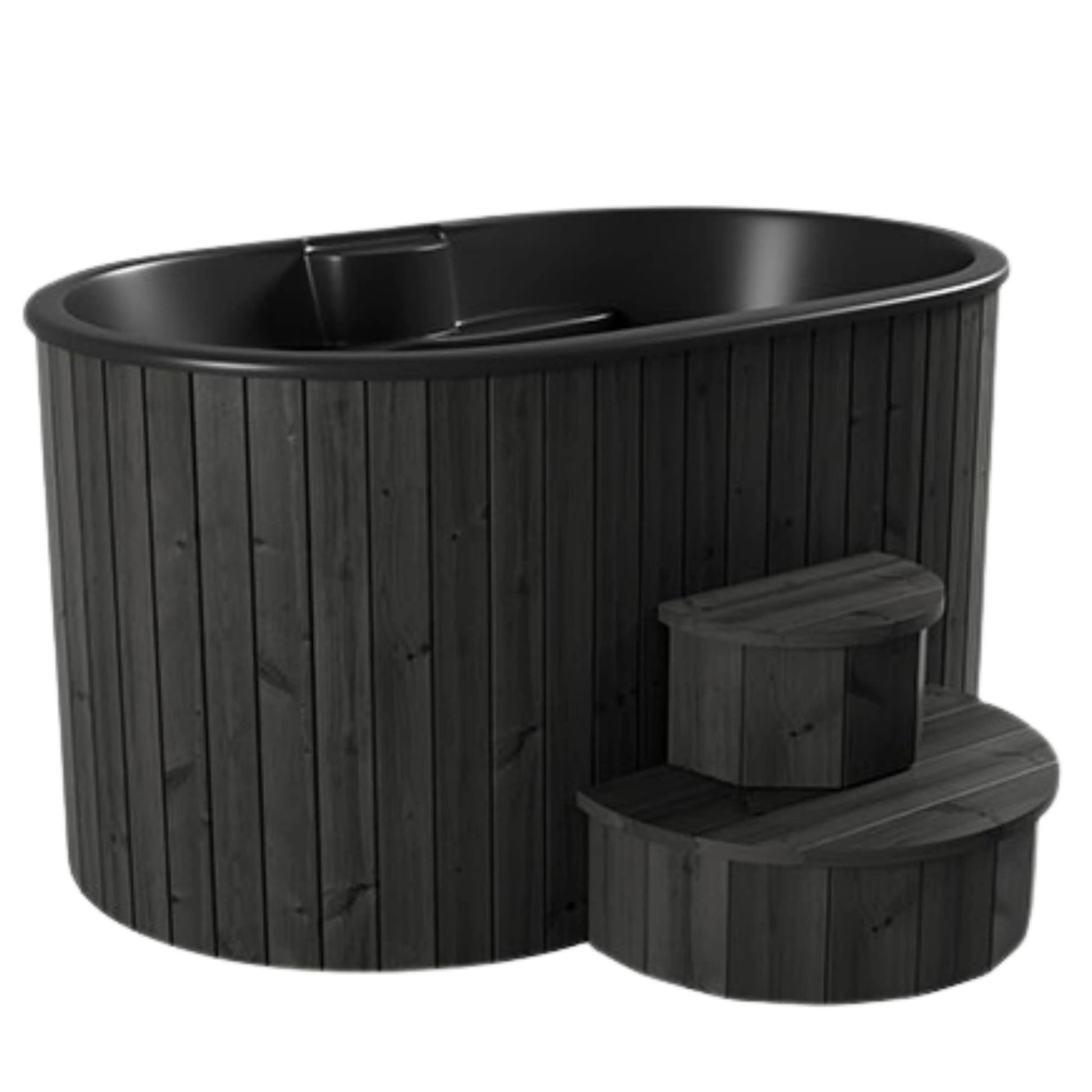 SaunaLife Model S2B (2-Person Cold/Hot Immersion Tub, Black) SaunaLife