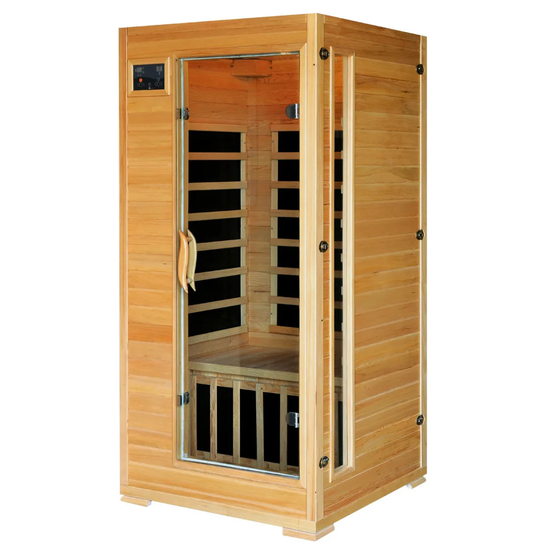 Buena Vista 1–2 Person Hemlock Infrared Sauna with 4 Carbon Heaters