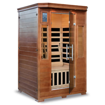 Majestic 2-Person Hemlock Premium Infrared Sauna with 6 Carbon Heaters