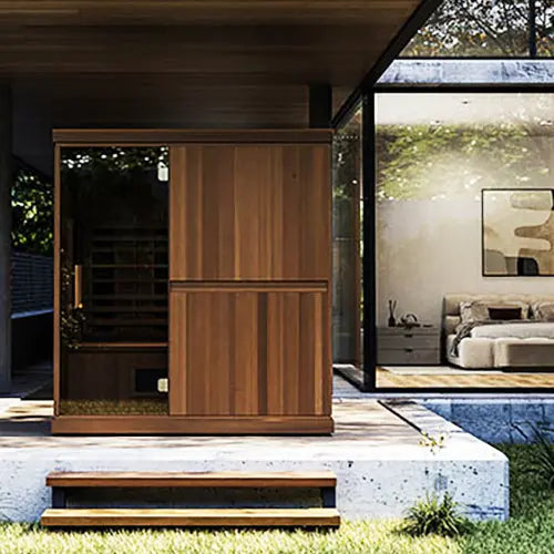 Finnmark FD-3 Full Spectrum Infrared Sauna (4-Person Home Infrared Sauna, 72"W x 46"D x 78"H) Finnmark