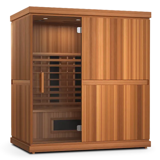 Finnmark FD-3 Full Spectrum Infrared Sauna (4-Person Home Infrared Sauna, 72"W x 46"D x 78"H) Finnmark
