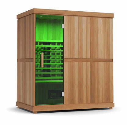 Finnmark FD-3 Full Spectrum Infrared Sauna (4-Person Home Infrared Sauna, 72"W x 46"D x 78"H) Finnmark