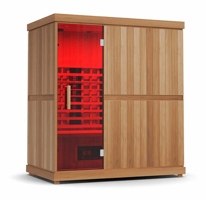 Finnmark FD-3 Full Spectrum Infrared Sauna (4-Person Home Infrared Sauna, 72"W x 46"D x 78"H) Finnmark