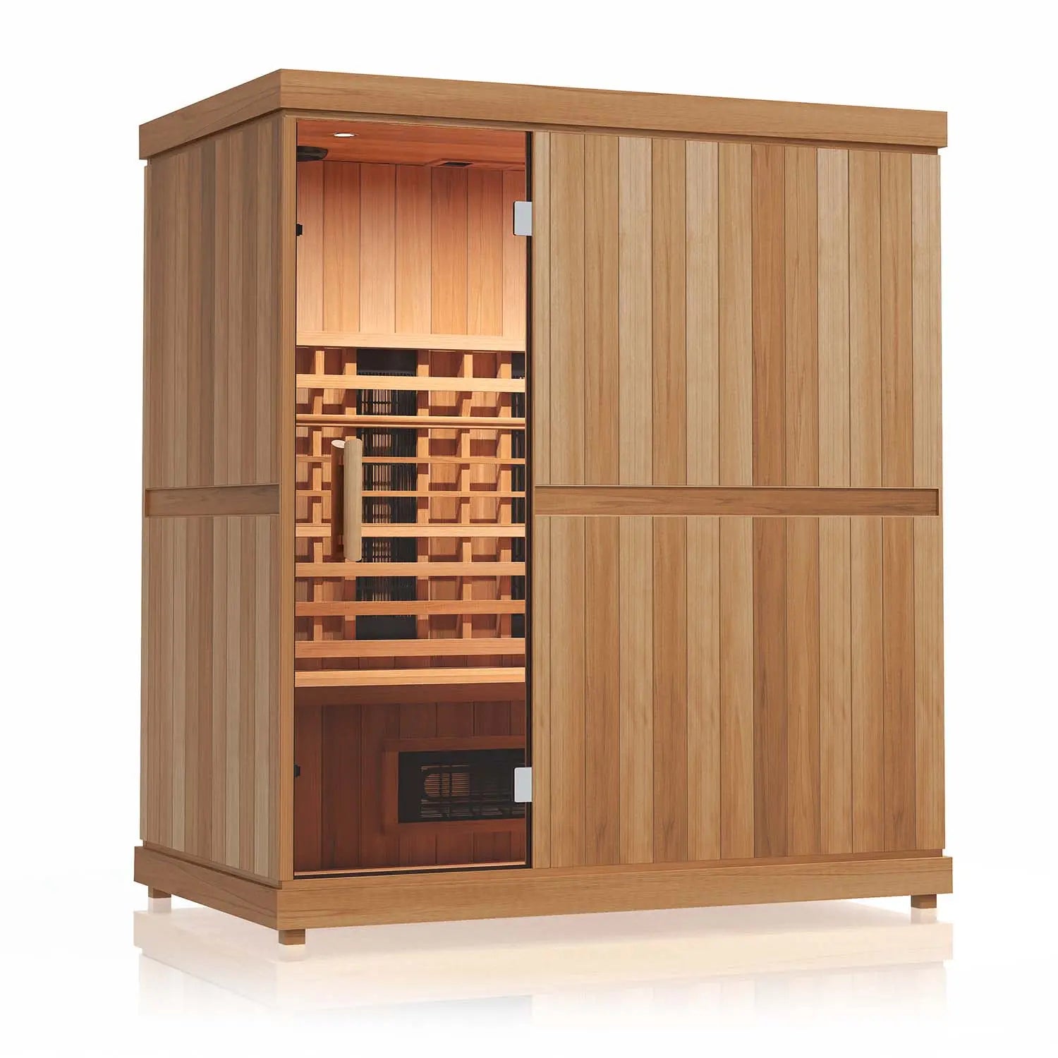 Finnmark FD-3 Full Spectrum Infrared Sauna (4-Person Home Infrared Sauna, 72"W x 46"D x 78"H) Finnmark