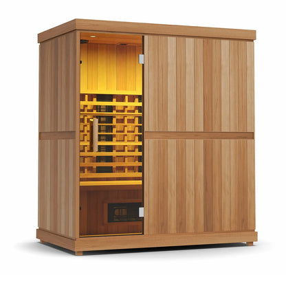 Finnmark FD-3 Full Spectrum Infrared Sauna (4-Person Home Infrared Sauna, 72"W x 46"D x 78"H) Finnmark