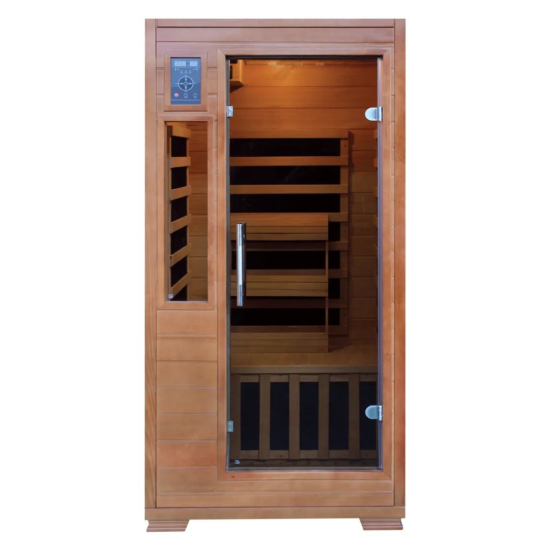 Majestic 1–2 Person Hemlock Infrared Sauna with 5 Carbon Heaters