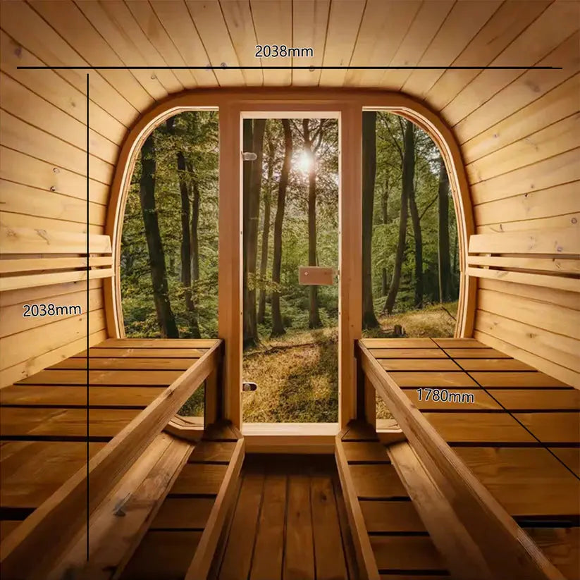 Auris Two Luxury Outdoor Cedar Sauna Orivon Wellness