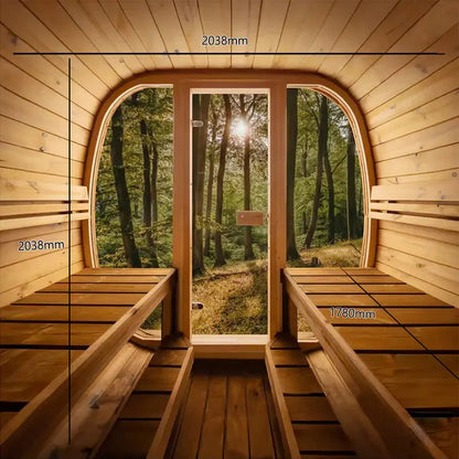 Auris Two Luxury Outdoor Cedar Sauna Orivon Wellness