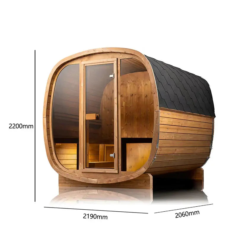Auris Two Luxury Outdoor Cedar Sauna Orivon Wellness