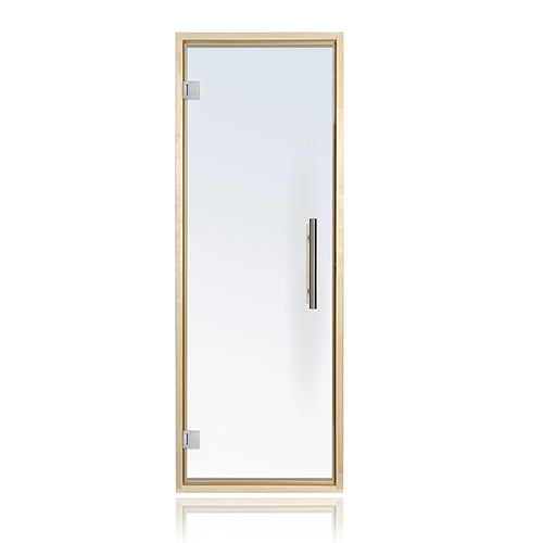 PROSAUNAS Prehung Clear Glass Sauna Door 24 x 73 in Aspen Frame