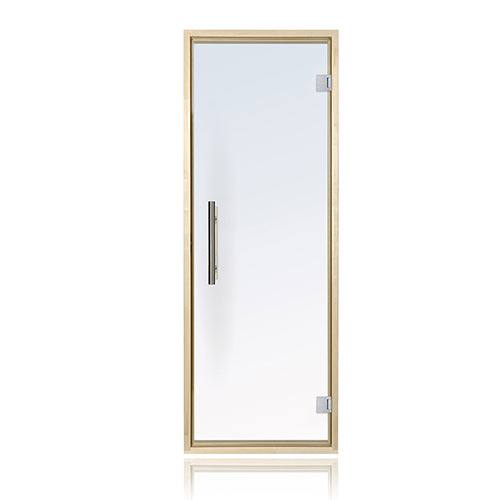 PROSAUNAS Prehung Clear Glass Sauna Door 24 x 73 in Aspen Frame