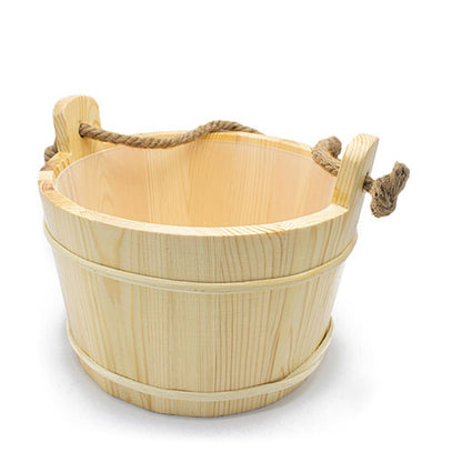 PROSAUNAS 6L Wood Sauna Bucket with Large Ladle