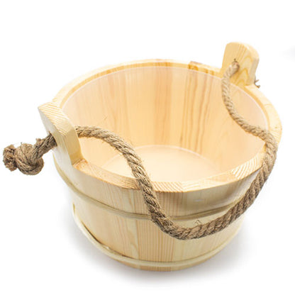 PROSAUNAS 6L Wood Sauna Bucket with Large Ladle