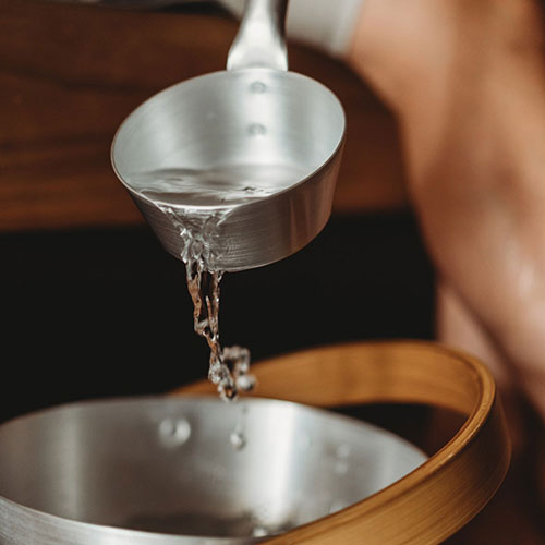 Rento Sauna Ladle Aluminum with Thermo Bamboo