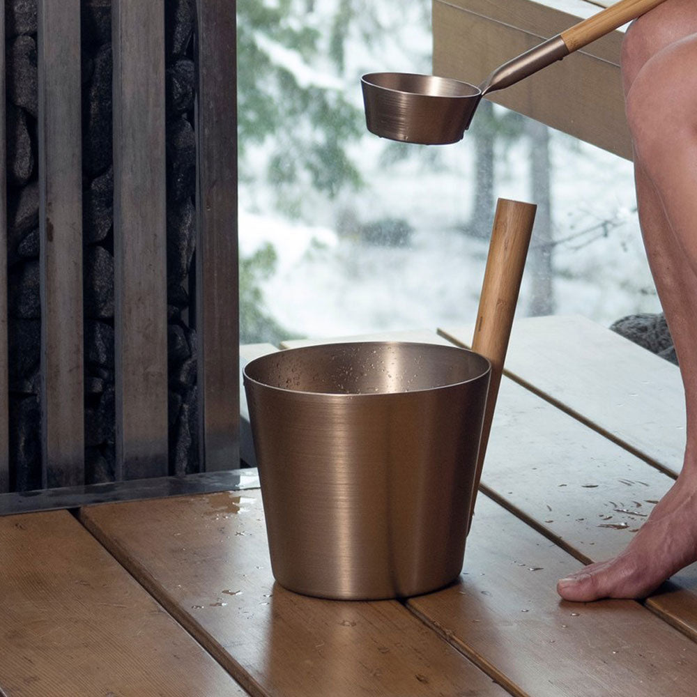 Rento Sauna Ladle Aluminum with Thermo Bamboo