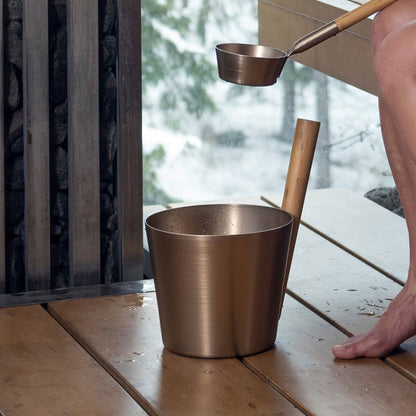 Rento Sauna Ladle Aluminum with Thermo Bamboo