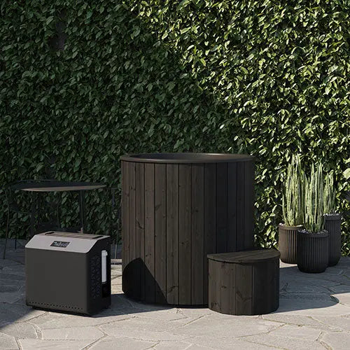 SaunaLife Model S1B (1-Person Cold/Hot Immersion Tub, Black) SaunaLife