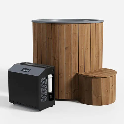 SaunaLife Model S1B (1-Person Cold/Hot Immersion Tub, Black) SaunaLife