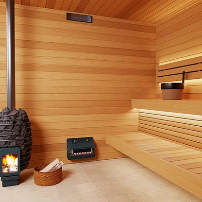 Saunum AirSolo Wall (AirSolo Series, In-Wall Sauna Temp & Steam Equalizer, Adj Height Saunum