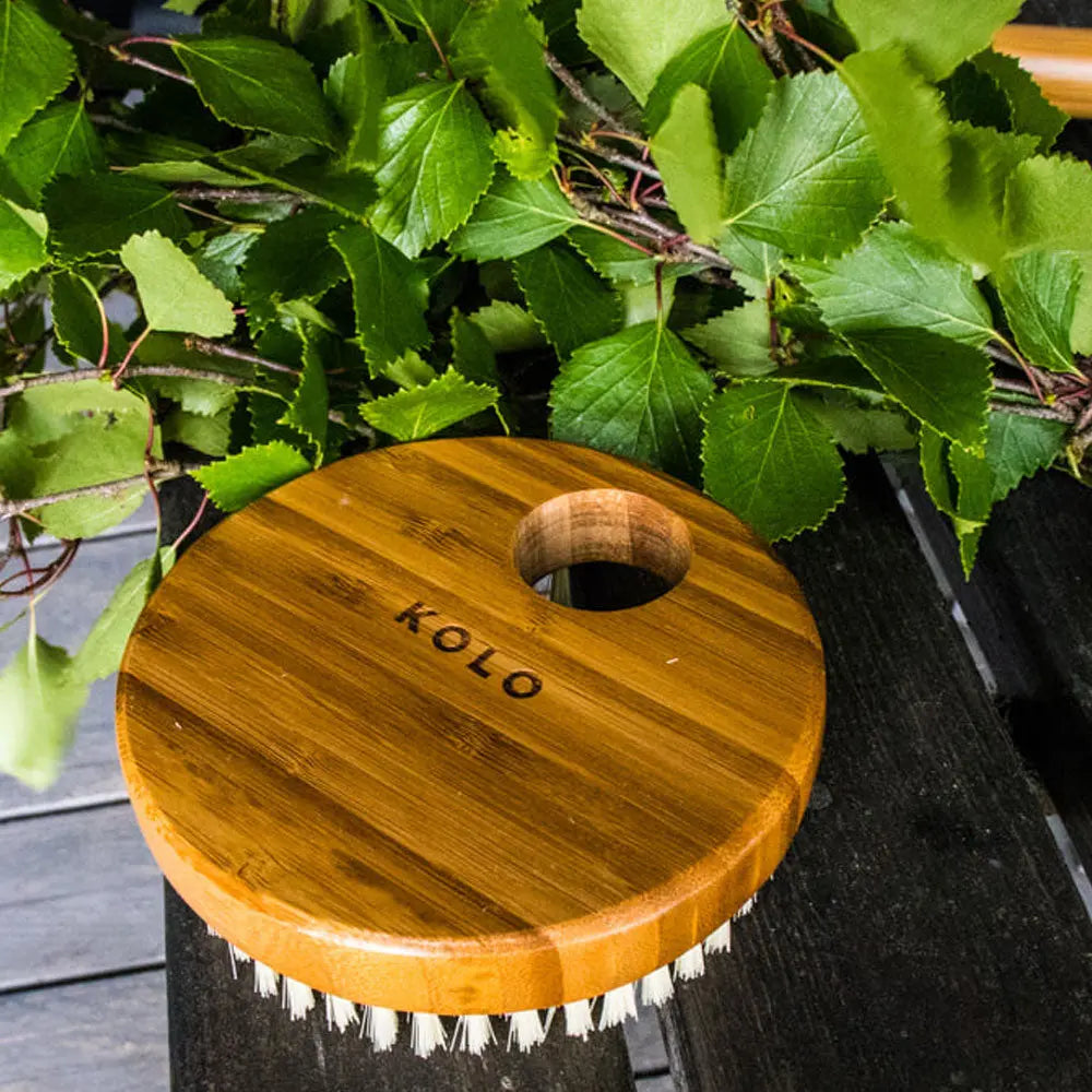 KOLO Bath Brush Bambu (Sauna Bath Brush, Natural Bamboo, No Handle) KOLO