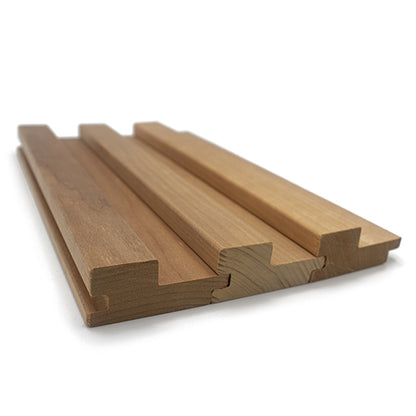 PROSAUNAS Thermo-Aspen Wall Material 27 x 64 mm Tongue & Groove Large-Gap