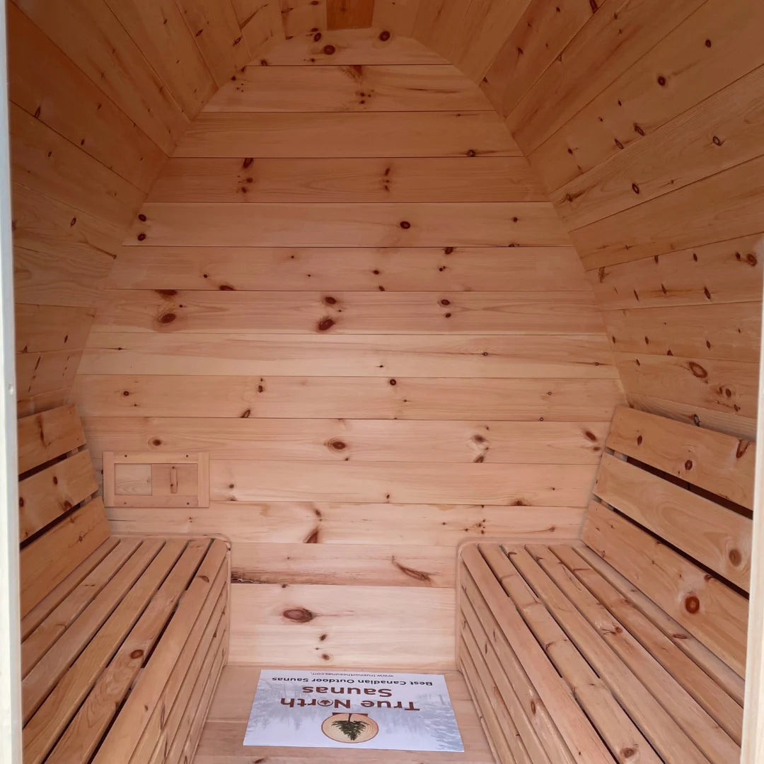 True North White Cedar Outdoor Pod Sauna Compact