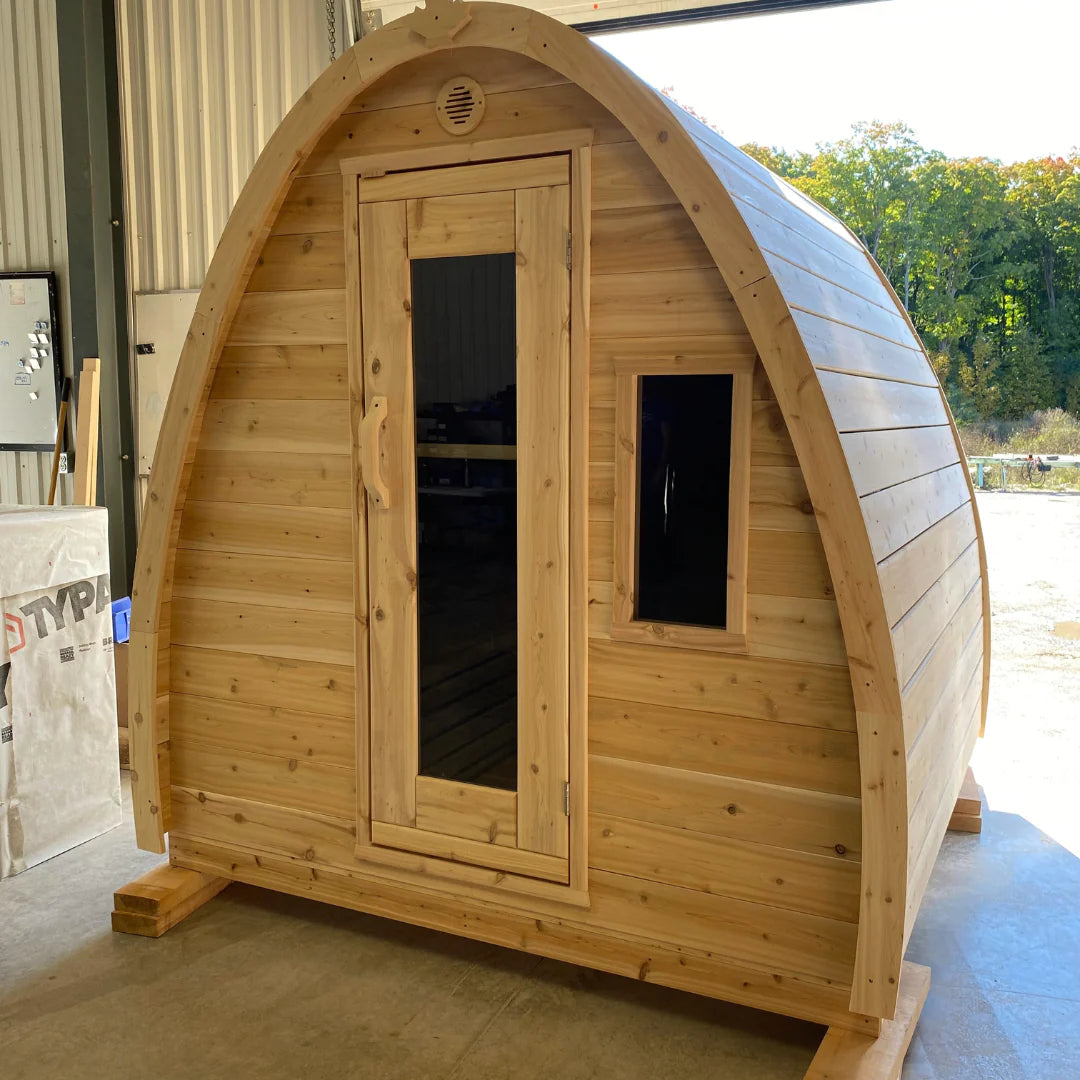 True North White Cedar Outdoor Pod Sauna Compact