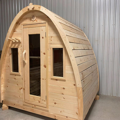 True North White Cedar Outdoor Pod Sauna Compact
