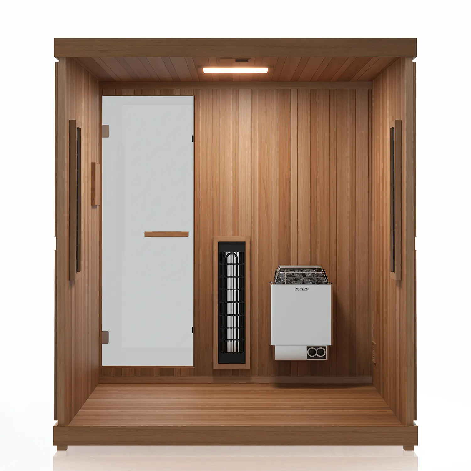 Finnmark FD-5 Trinity XL Infrared & Steam Sauna Combo (4-Person Home Sauna with Infrared and Traditional Sauna Heater, 75"W x 64"D x 83"H) Finnmark