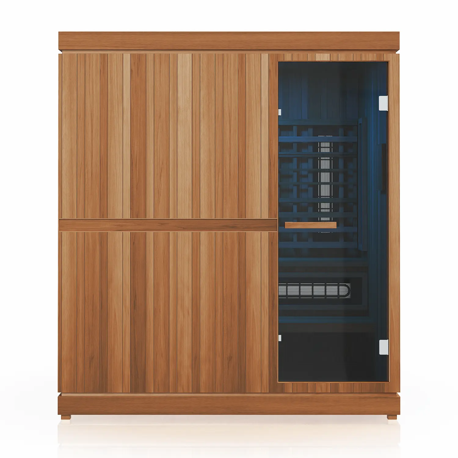 Finnmark FD-5 Trinity XL Infrared & Steam Sauna Combo (4-Person Home Sauna with Infrared and Traditional Sauna Heater, 75"W x 64"D x 83"H) Finnmark