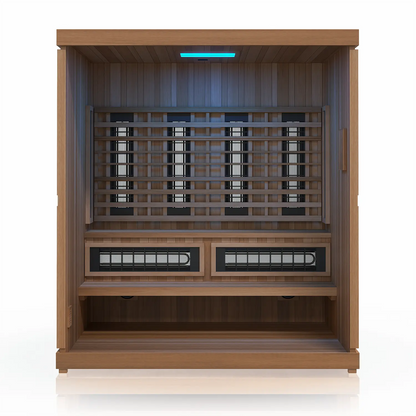 Finnmark FD-5 Trinity XL Infrared & Steam Sauna Combo (4-Person Home Sauna with Infrared and Traditional Sauna Heater, 75"W x 64"D x 83"H) Finnmark