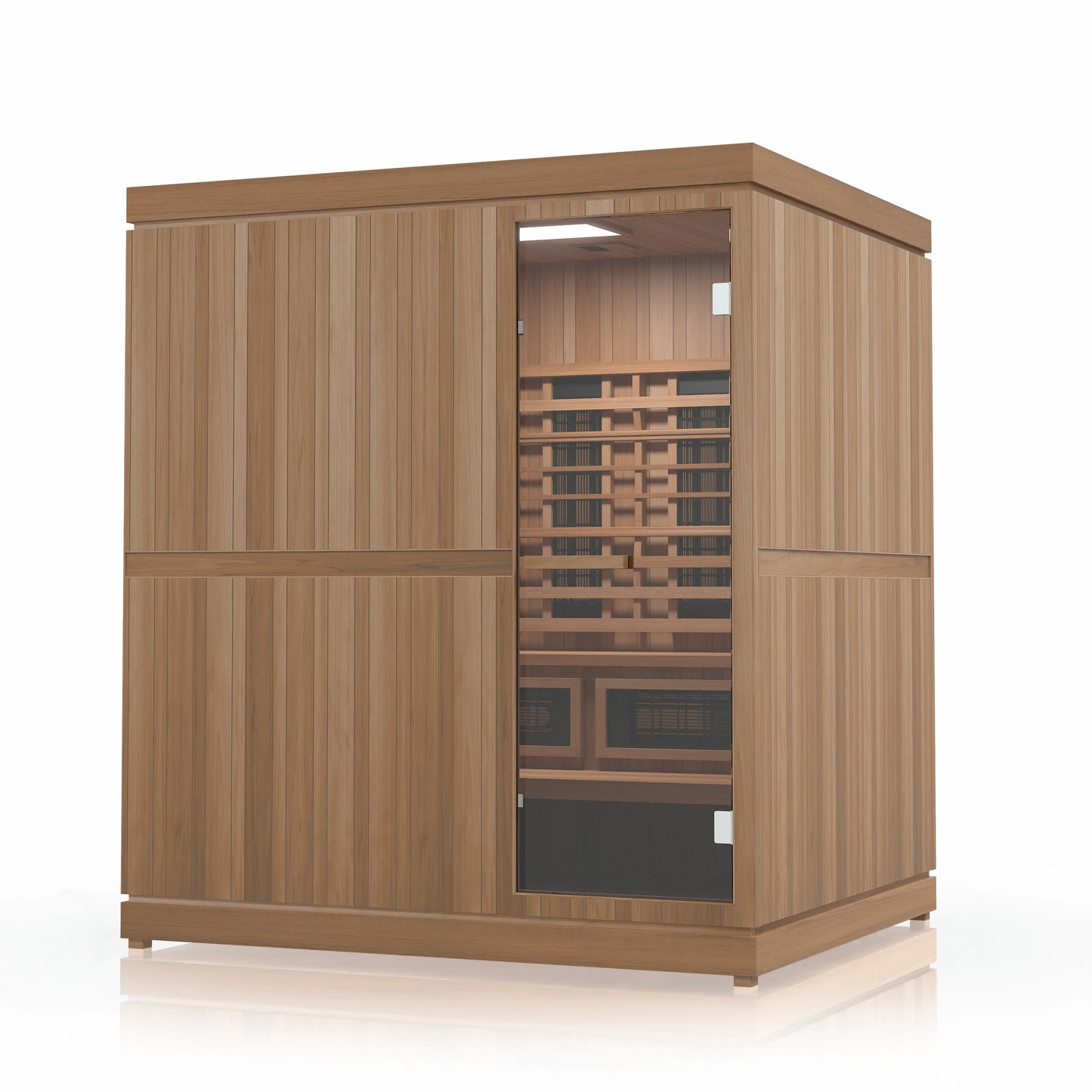 Finnmark FD-5 Trinity XL Infrared & Steam Sauna Combo (4-Person Home Sauna with Infrared and Traditional Sauna Heater, 75"W x 64"D x 83"H) Finnmark