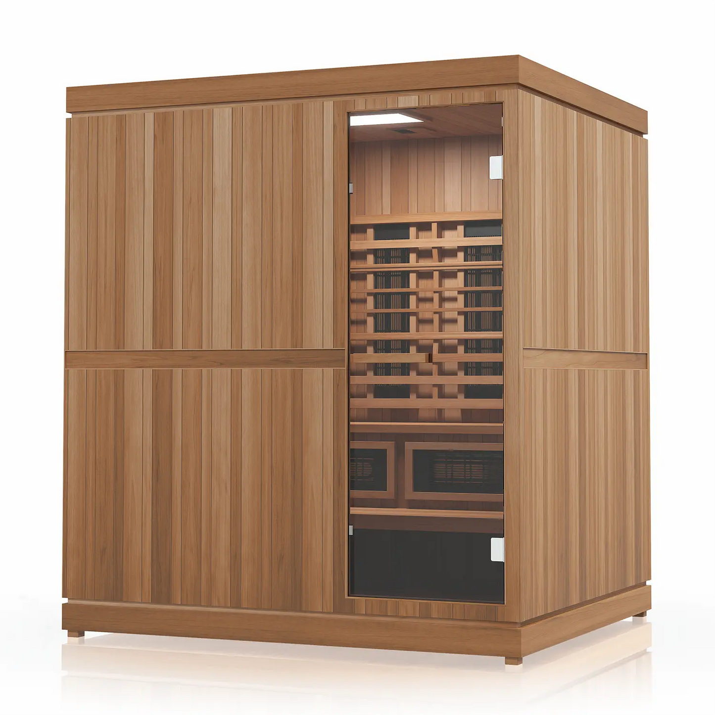 Finnmark FD-5 Trinity XL Infrared & Steam Sauna Combo (4-Person Home Sauna with Infrared and Traditional Sauna Heater, 75"W x 64"D x 83"H) Finnmark