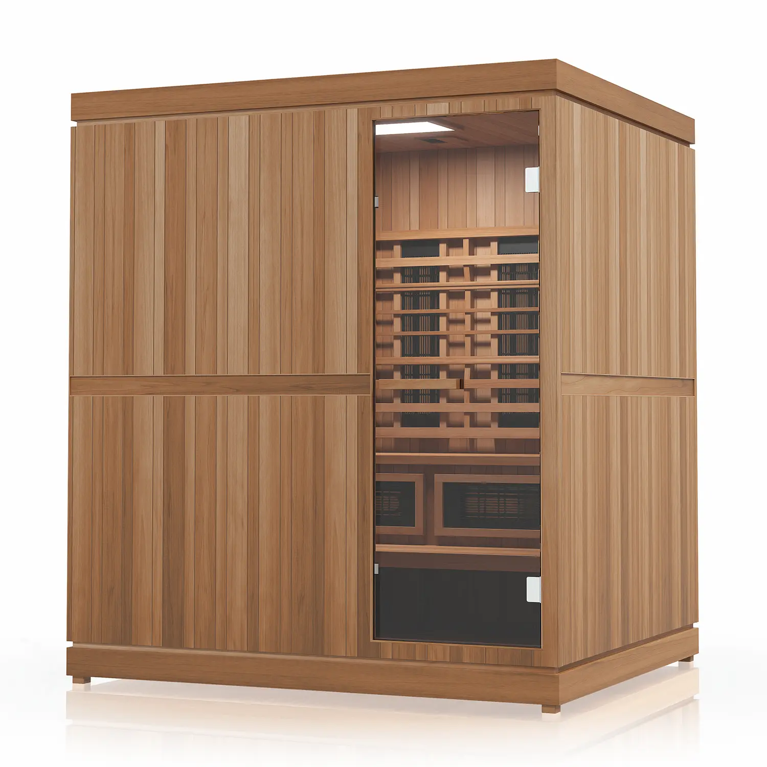 Finnmark FD-5 Trinity XL Infrared & Steam Sauna Combo (4-Person Home Sauna with Infrared and Traditional Sauna Heater, 75"W x 64"D x 83"H) Finnmark