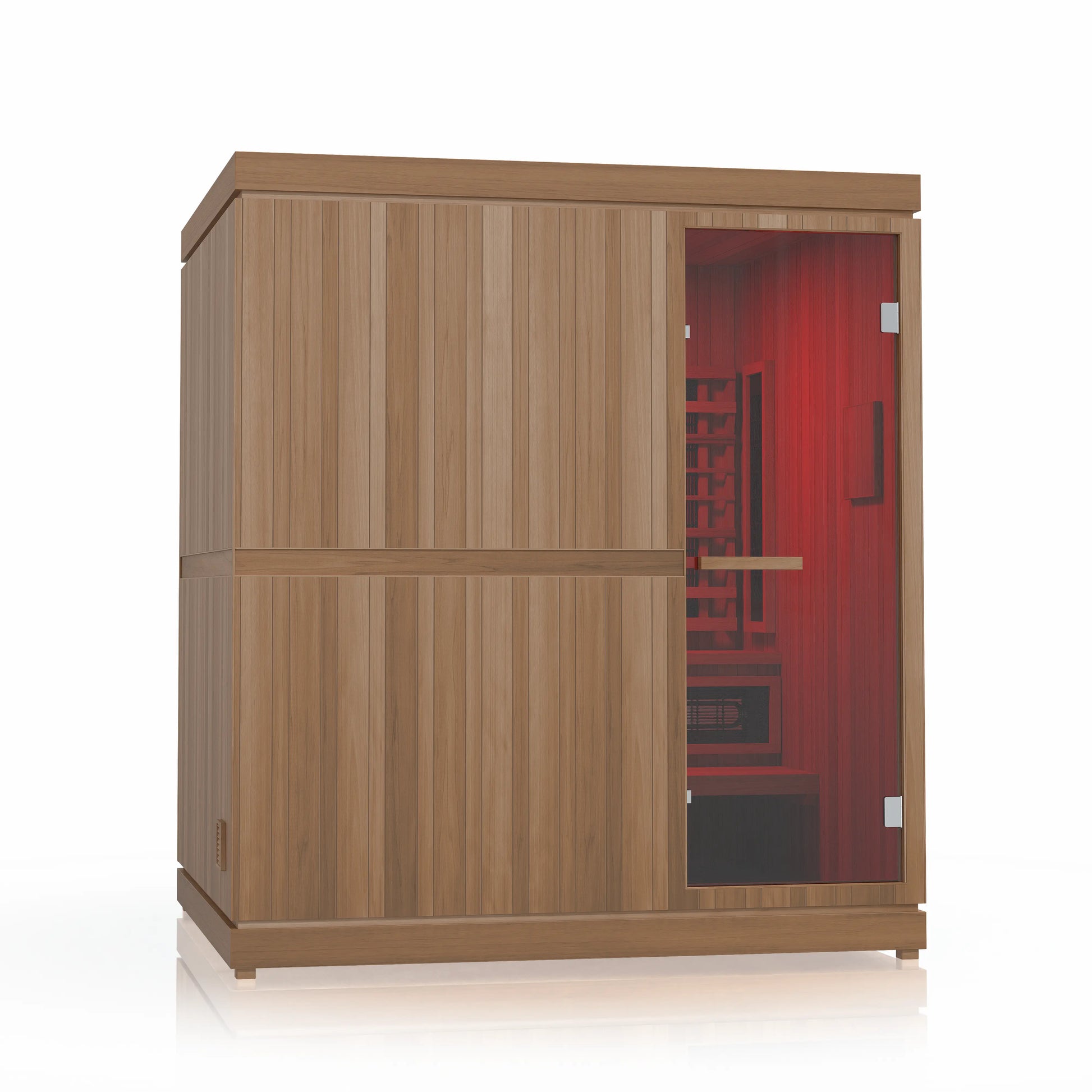 Finnmark FD-5 Trinity XL Infrared & Steam Sauna Combo (4-Person Home Sauna with Infrared and Traditional Sauna Heater, 75"W x 64"D x 83"H) Finnmark