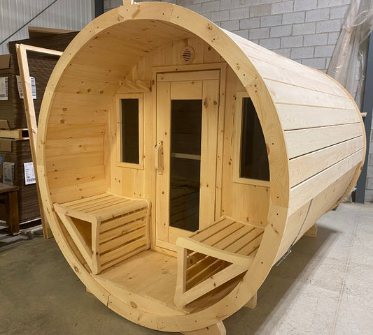 True North White Cedar Outdoor Barrel Sauna