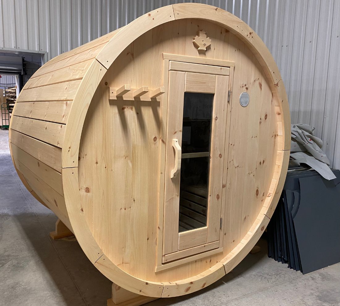 True North White Cedar Outdoor Barrel Sauna