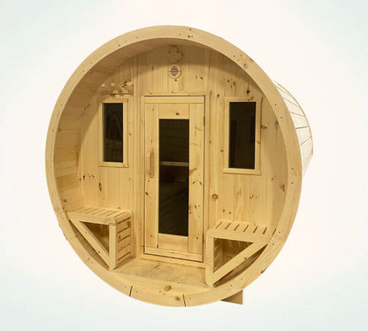 True North White Cedar Outdoor Barrel Sauna