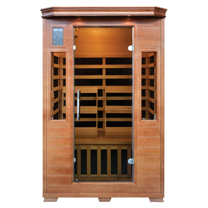 Majestic 2-Person Hemlock Premium Infrared Sauna with 6 Carbon Heaters