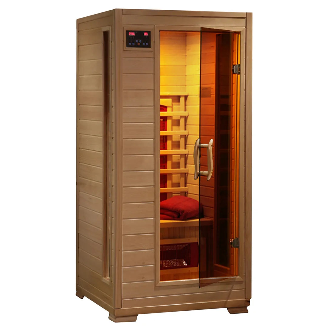 Buena Vista 1–2 Person Hemlock Infrared Sauna with 3 Ceramic Heaters